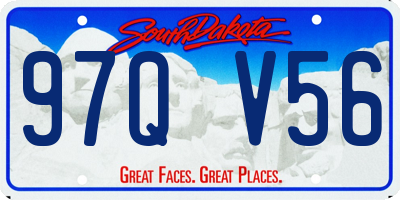 SD license plate 97QV56