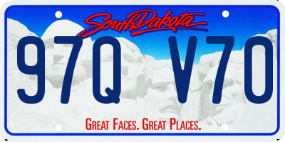 SD license plate 97QV70