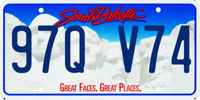 SD license plate 97QV74