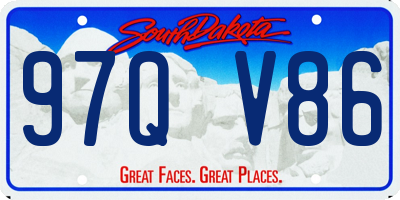 SD license plate 97QV86