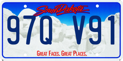 SD license plate 97QV91