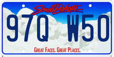 SD license plate 97QW50