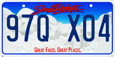 SD license plate 97QX04