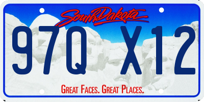 SD license plate 97QX12