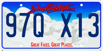 SD license plate 97QX13