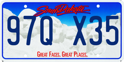 SD license plate 97QX35