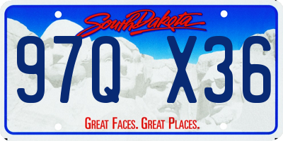 SD license plate 97QX36