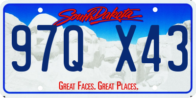 SD license plate 97QX43