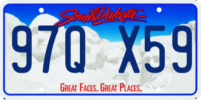 SD license plate 97QX59