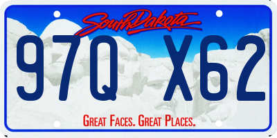 SD license plate 97QX62