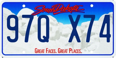SD license plate 97QX74