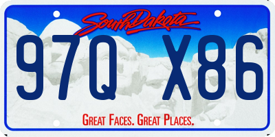 SD license plate 97QX86