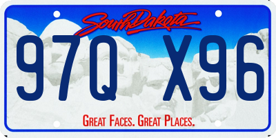 SD license plate 97QX96