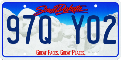 SD license plate 97QY02
