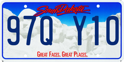 SD license plate 97QY10