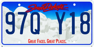 SD license plate 97QY18