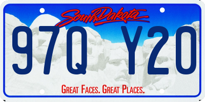 SD license plate 97QY20