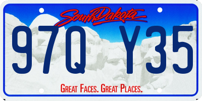 SD license plate 97QY35