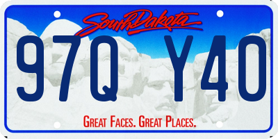 SD license plate 97QY40