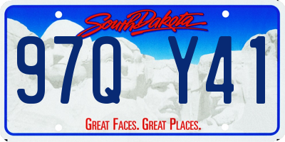SD license plate 97QY41