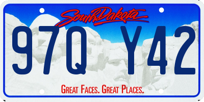SD license plate 97QY42