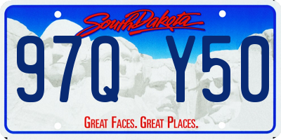 SD license plate 97QY50
