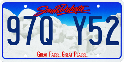 SD license plate 97QY52