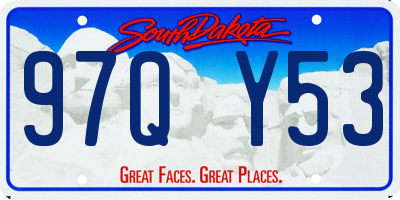 SD license plate 97QY53