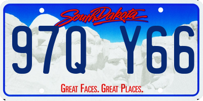 SD license plate 97QY66