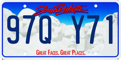 SD license plate 97QY71