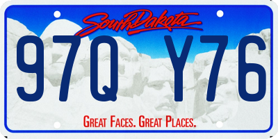 SD license plate 97QY76