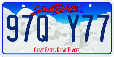SD license plate 97QY77