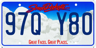SD license plate 97QY80