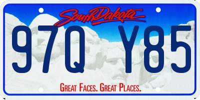 SD license plate 97QY85