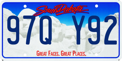SD license plate 97QY92