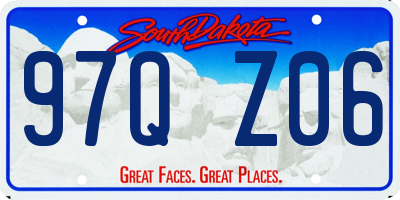 SD license plate 97QZ06