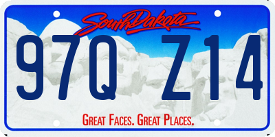 SD license plate 97QZ14