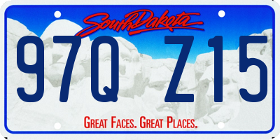 SD license plate 97QZ15