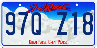 SD license plate 97QZ18