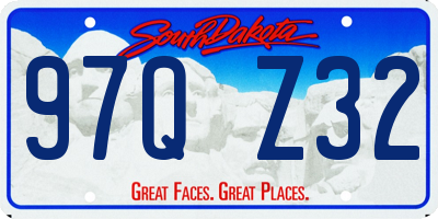 SD license plate 97QZ32