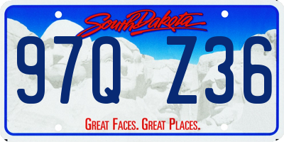 SD license plate 97QZ36