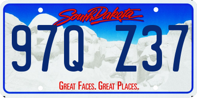 SD license plate 97QZ37