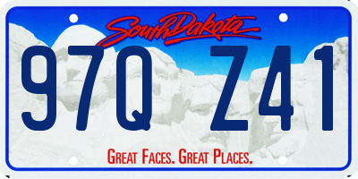 SD license plate 97QZ41
