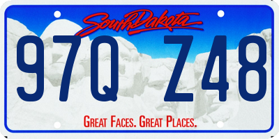 SD license plate 97QZ48