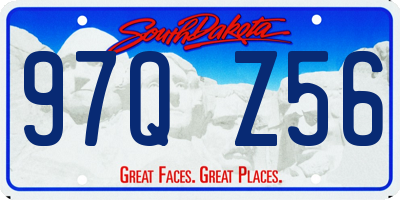 SD license plate 97QZ56