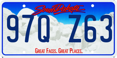 SD license plate 97QZ63