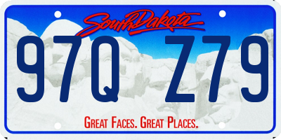SD license plate 97QZ79