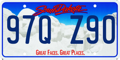 SD license plate 97QZ90