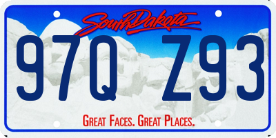 SD license plate 97QZ93