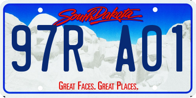 SD license plate 97RA01